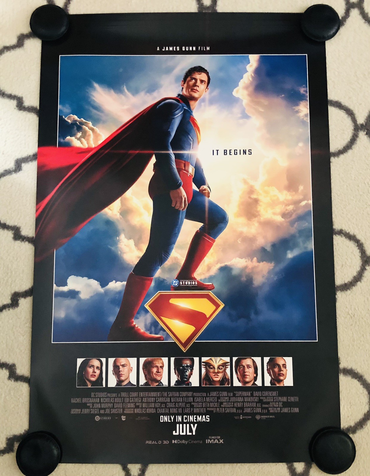 SUPERMAN Original DS Double Sided 27x40 Movie Poster 2025 FINAL Version MINT