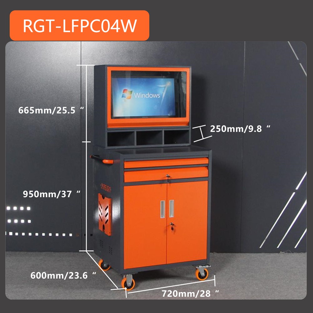 Industrial PC Cabinet Movable Computer Cabinet Deep Tool Cabinet for Workshop