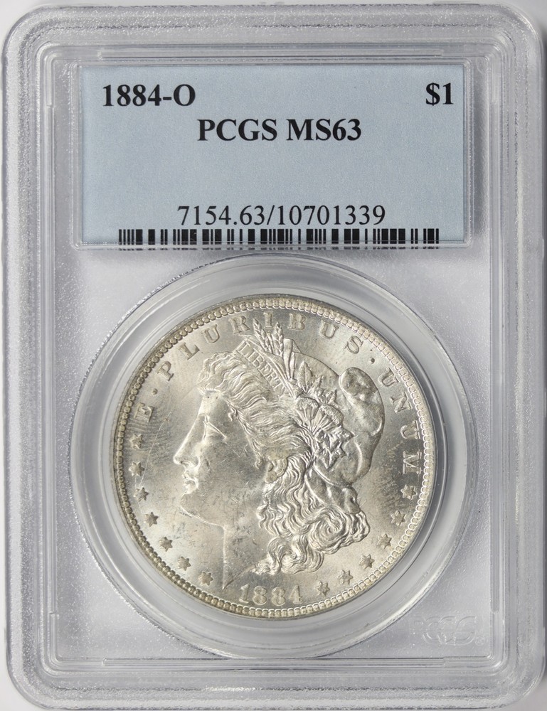 1884-O Morgan Silver Dollar $1 PCGS MS63