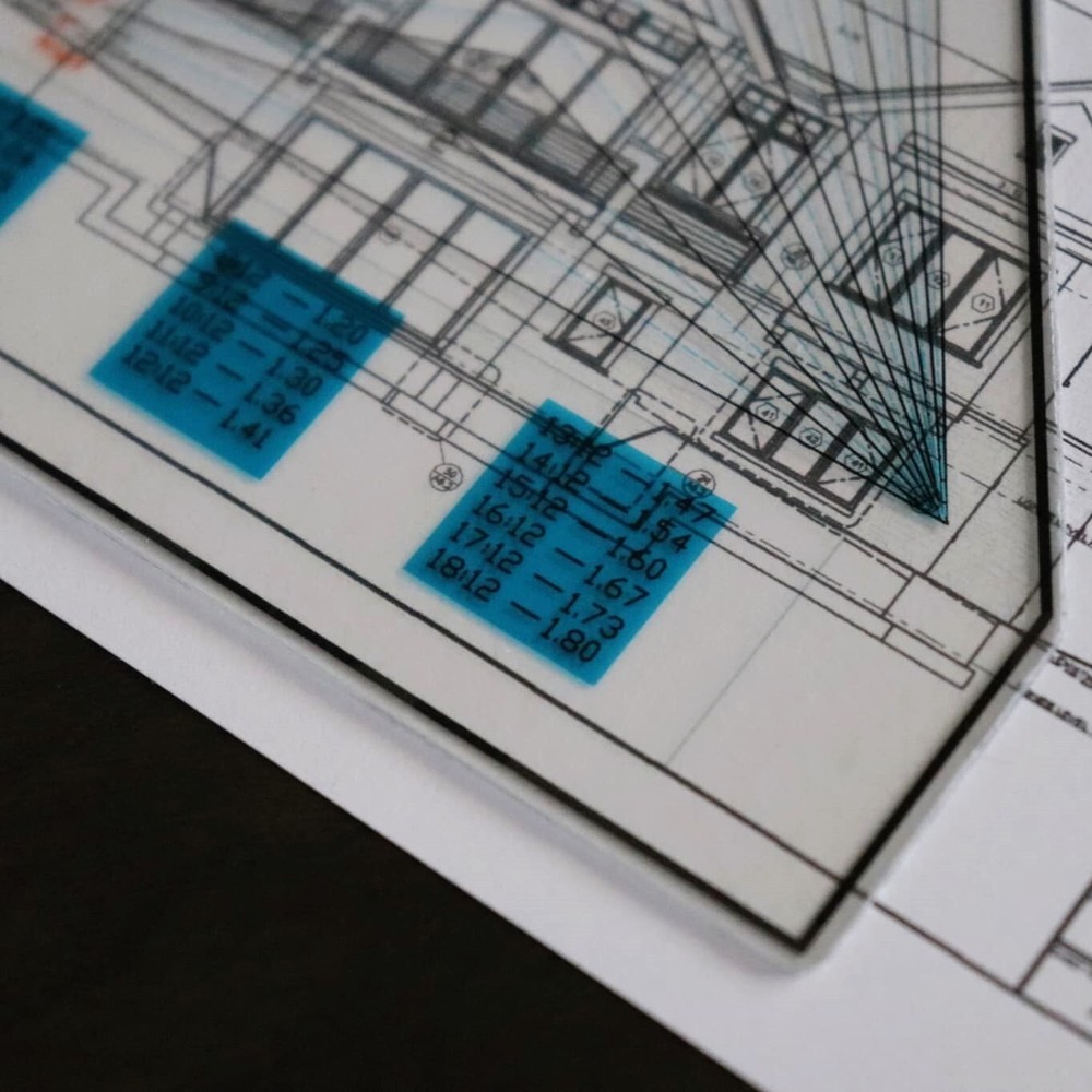 Roof Pitch Gauge for Computer Screen - Triangular Shape Acrylic