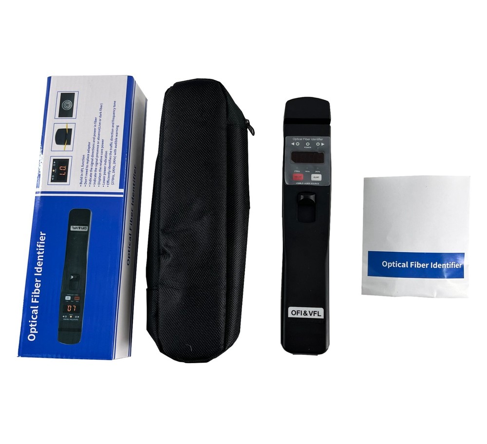 Optical Fiber Identifier with Visual Fault Location Function 800 to 1700nm