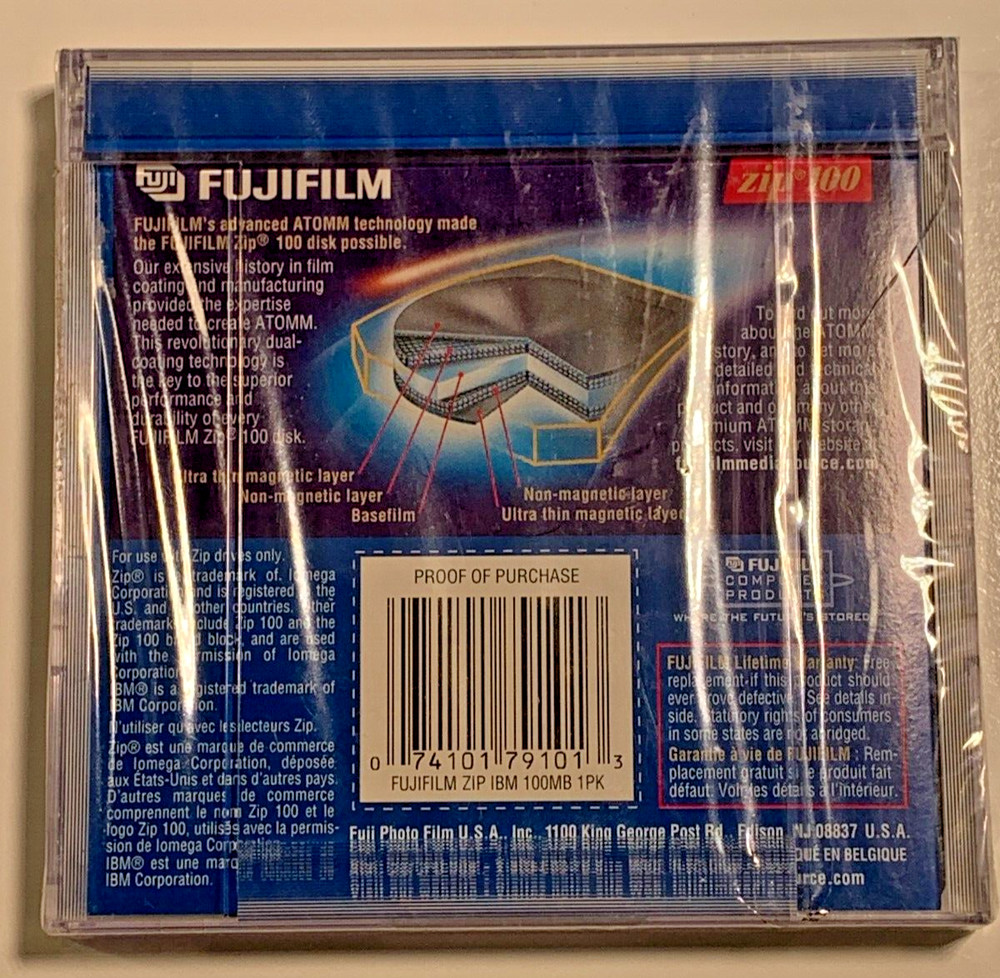 FujiFilm Zip 100 MB Disk Sealed S1