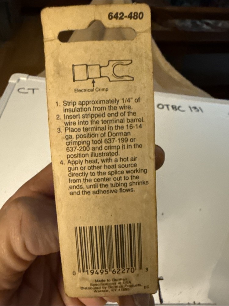 (1) Dorman 642-480 Waterproof Connector Nos OEM