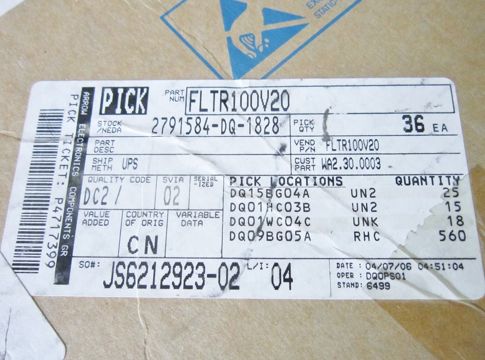 FLTR100V20 TYCO FILTER MODULE 75V 20A 4.8 mOhms 100Vin