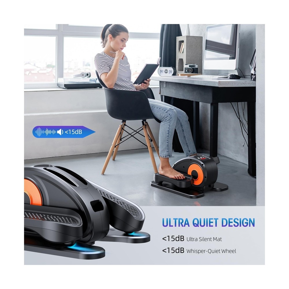 Under Desk Elliptical Machine, Ellipse Leg Exerciser for Seniors Fully Assemb...