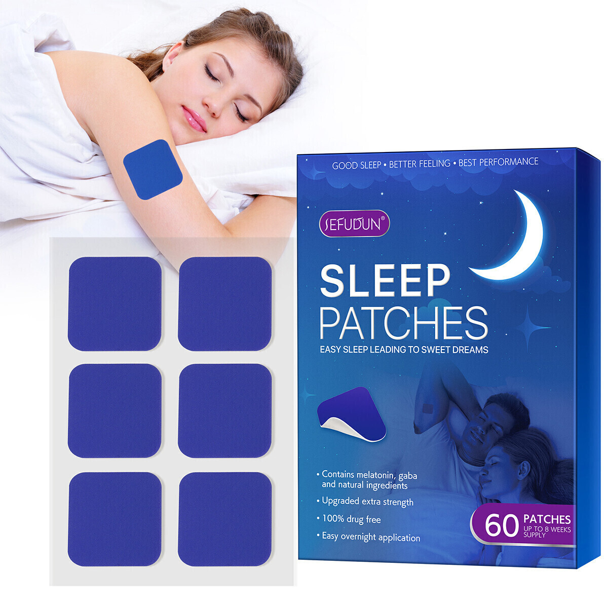 60PCS Sleep Patches Sleep Patch for Adults Easy to Apply Natural Herbal Patch US