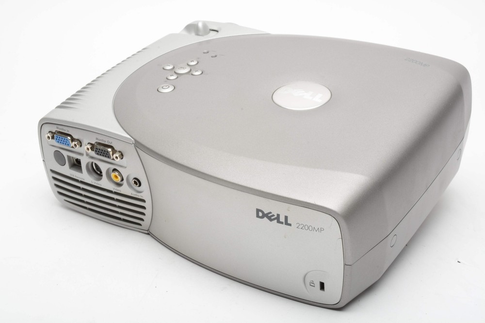 Dell 2200MP DLP Projector, Remote, laser pointer, manual, AV cables, case, Teste