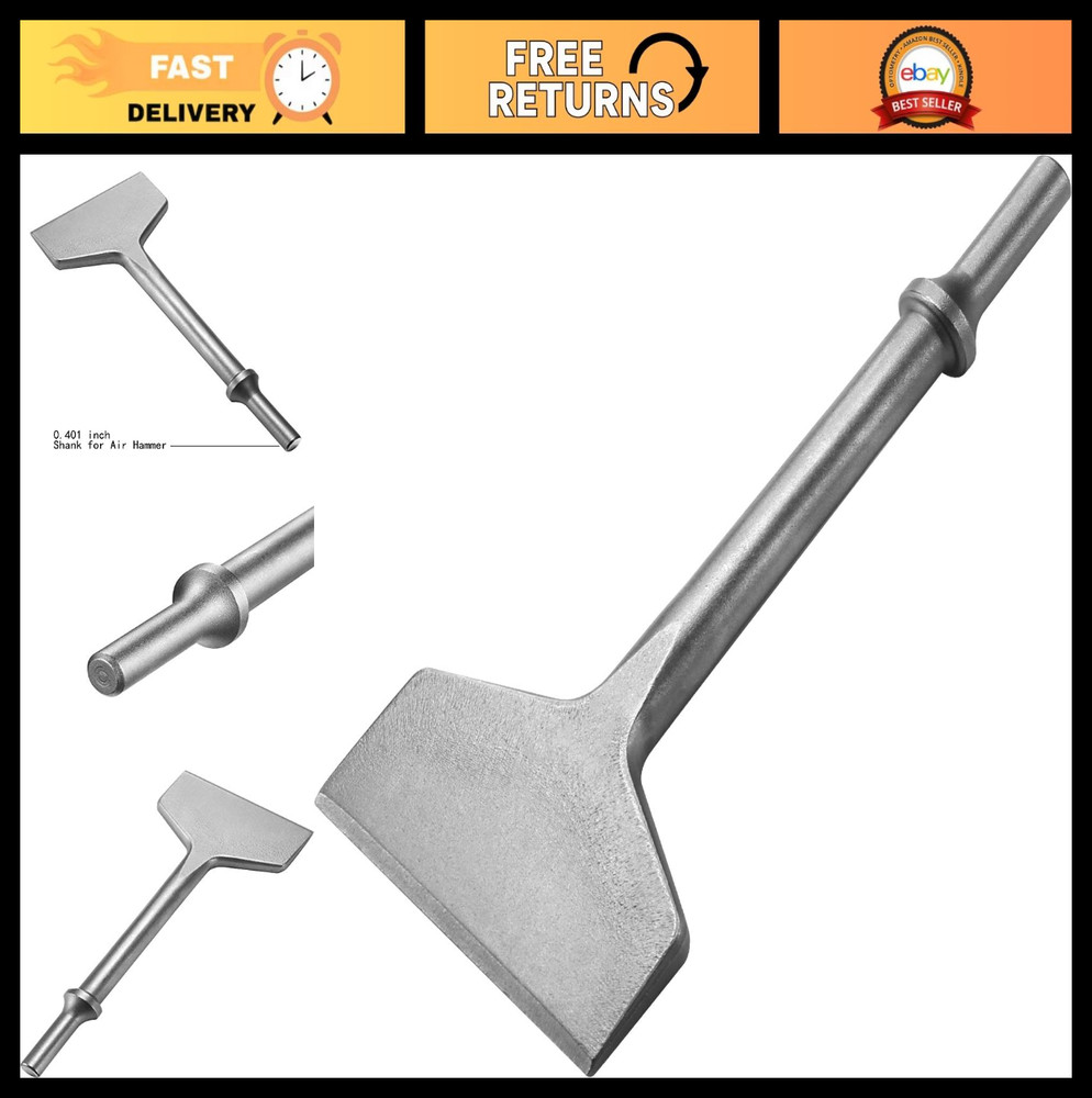 3" Air Hammer Chisel Bits - Pneumatic Floor Scraper, Tile Thinset Removal Tool