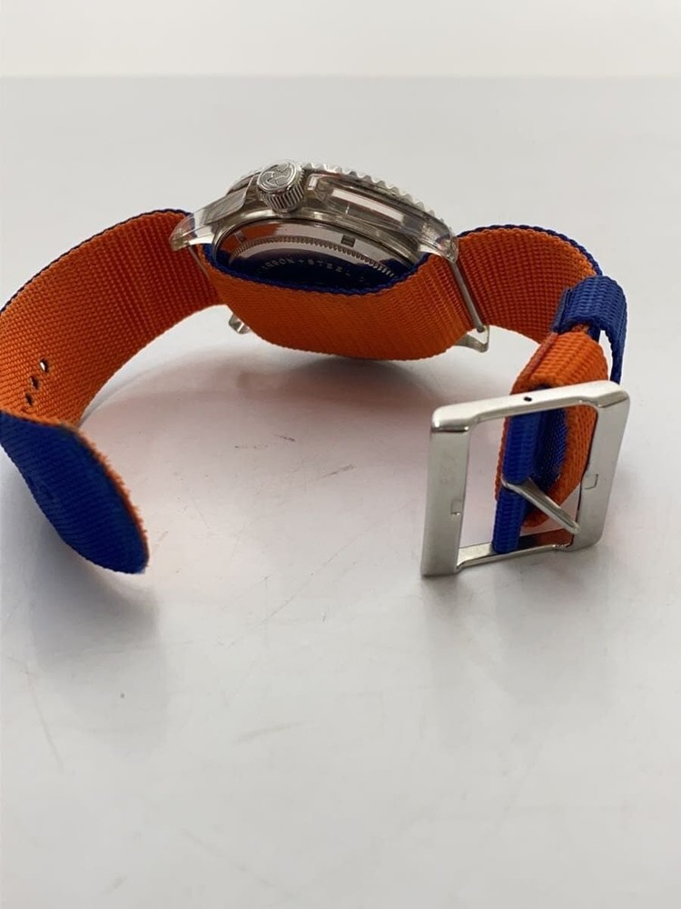 Automatic Watch Analog Nylon ORN BLU