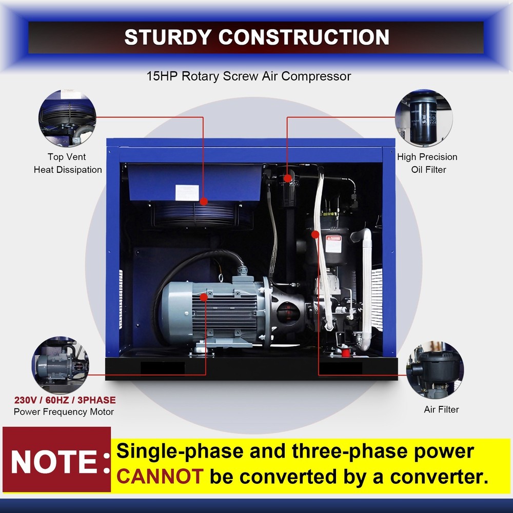 15HP Rotary Screw Air Compressor