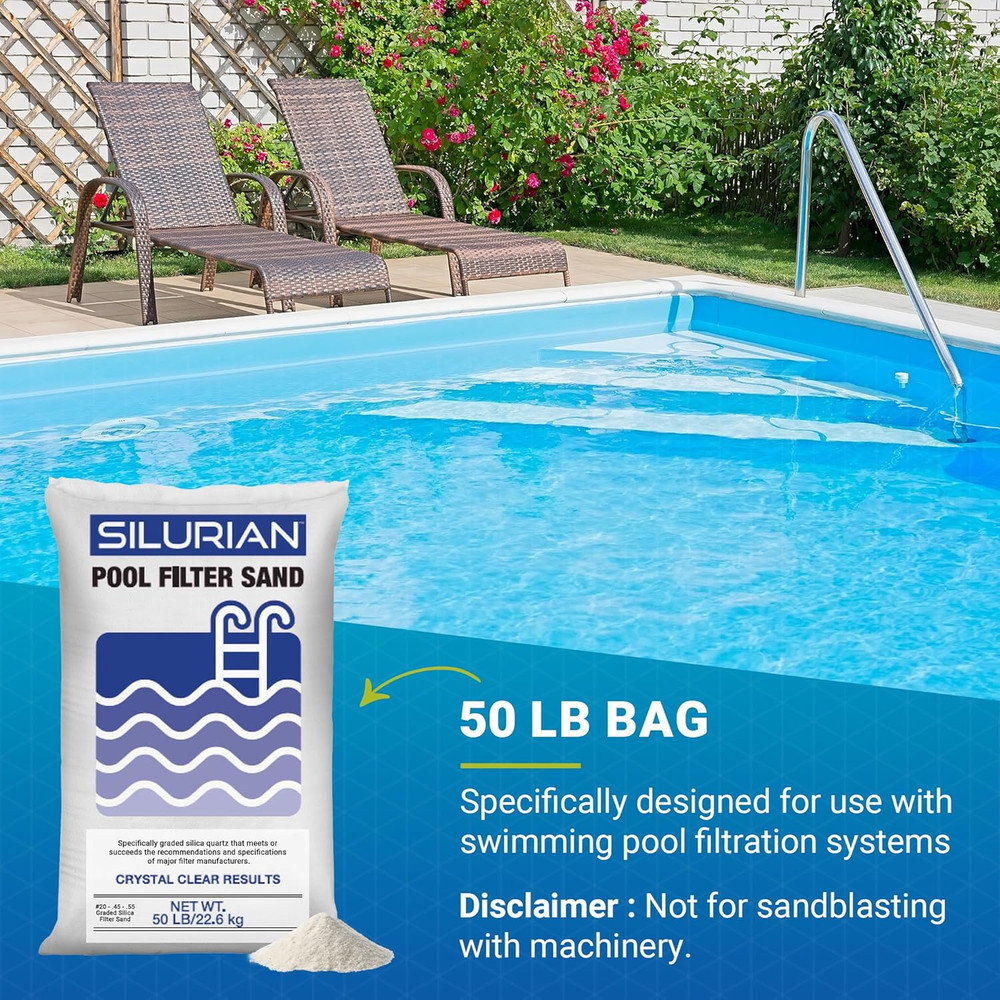 US Silica 2 Pack Angular Pool Filter Sand for Crystal Clear Water
