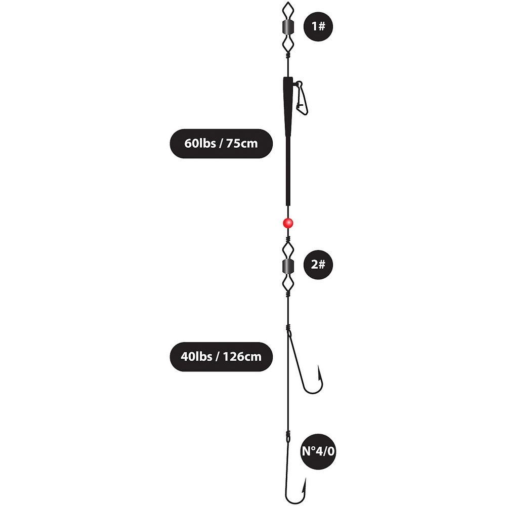 Greys Boat Uptide Cod Pennel Rig Hook Size 4/0