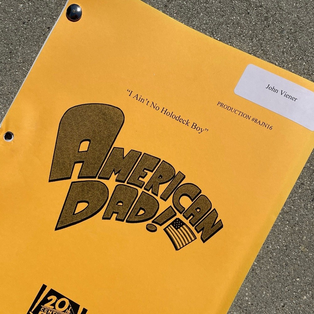 American Dad John Viener 2013 Original Production Used Table Draft Script