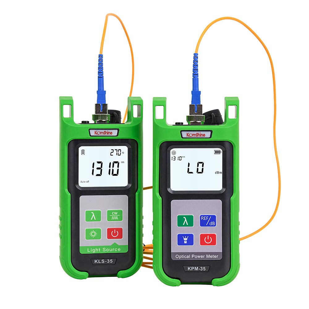 7-Wavelength Optic Fiber Power Meter & Light Source Kit, Self-Calibrating