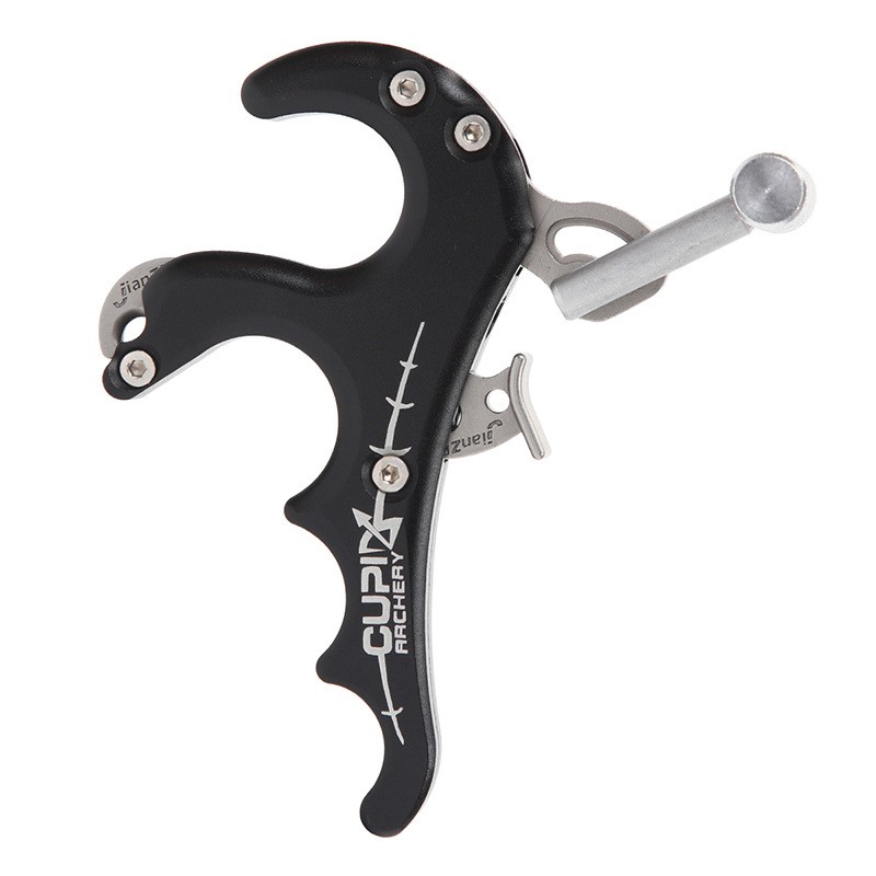 Archery 4 Finger Compound Bow Release Aid Adjustable Thumb Release Trigger