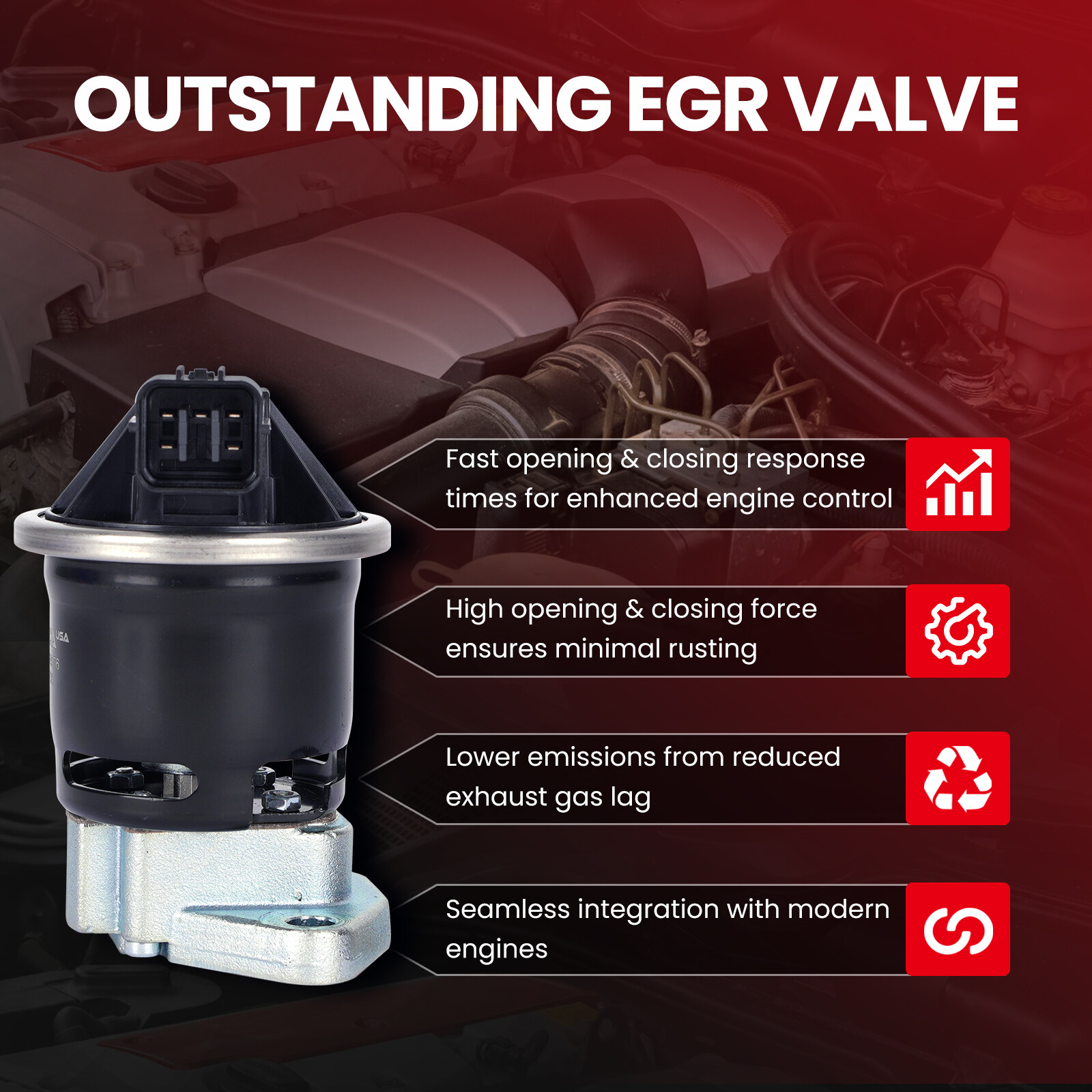 EGR Valve for 01-05 Honda Civic Acura EL SOHC 1.7L 2004 Civic Si SiR DOHC 2.0L