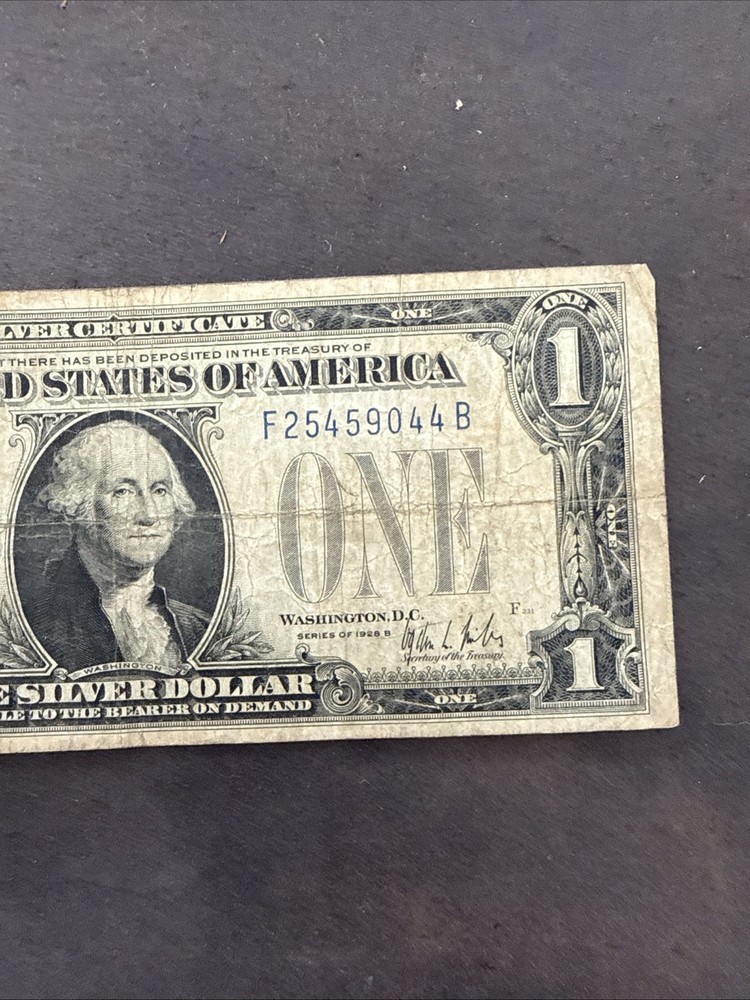 1928 B $1 Dollar Silver Certificate