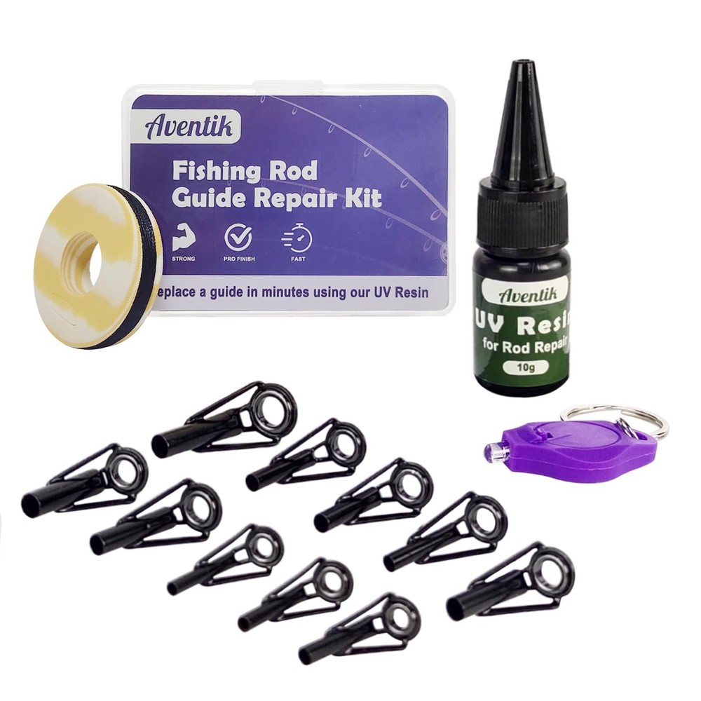 Fishing Rod Tip Repair Kit - Includes Eyelet Replacements & Tools