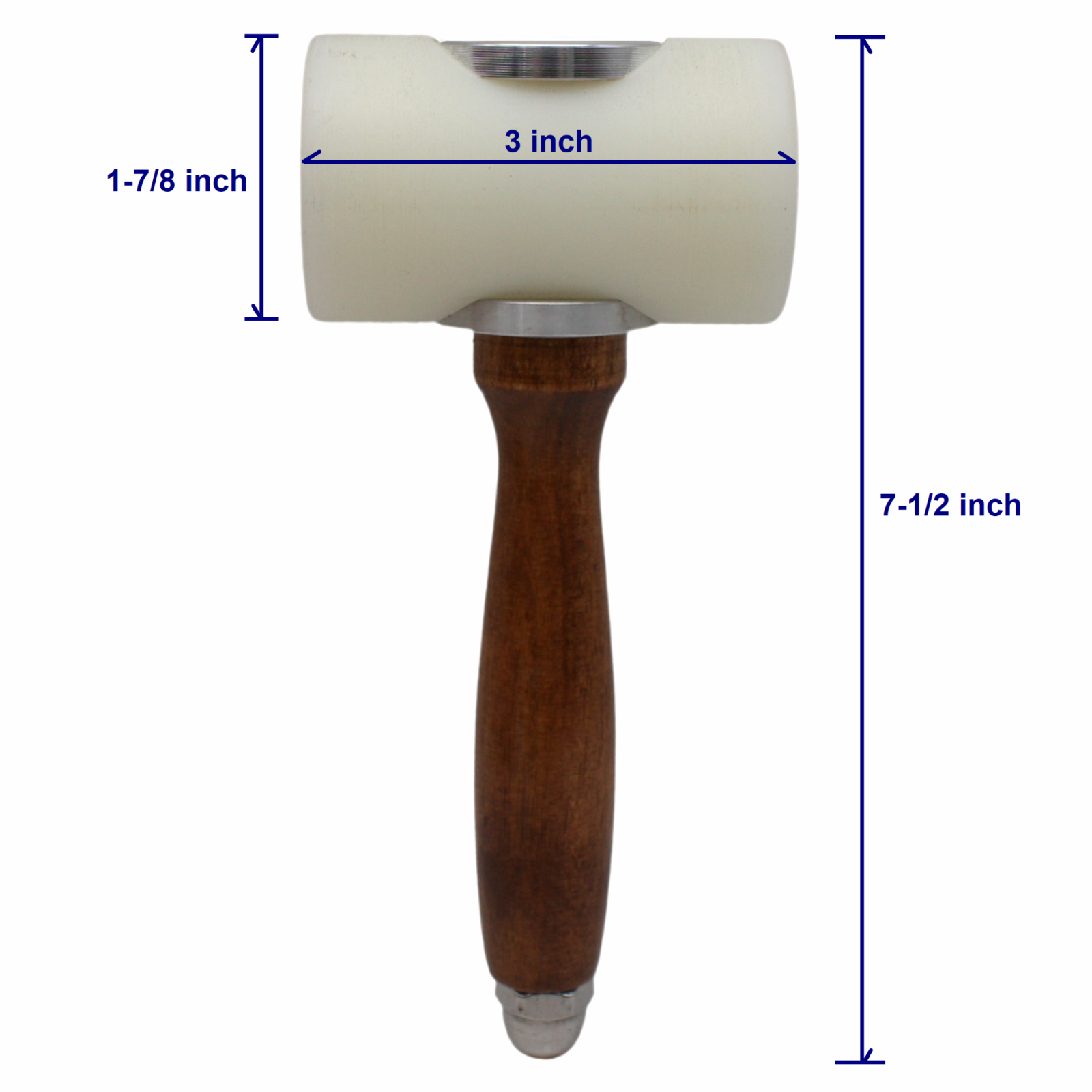 2 Pcs Leather Carving Hammer, Leathercraft Tool Nylon Head Wooden Handle Mallet