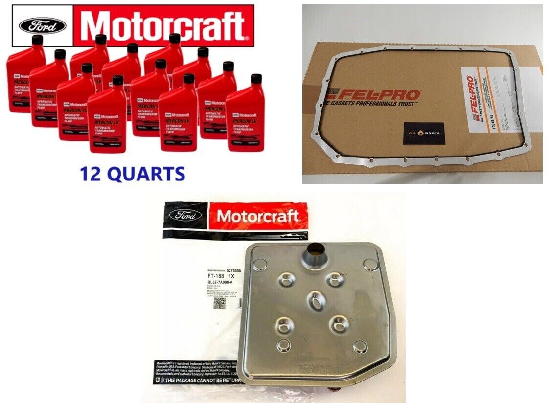 12x MOTORCRAFT MERCON LV FILTER  OIL PAN GASKET FOR 6R80 TRANSMISSION FORD