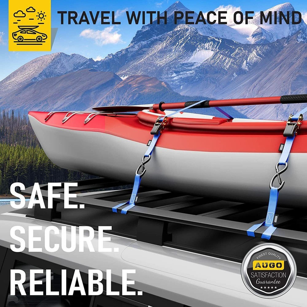 6-Pack Soft Loop Tie Down Pull Grab Straps 2 TONS Heavy Duty For Motorcycle ATV