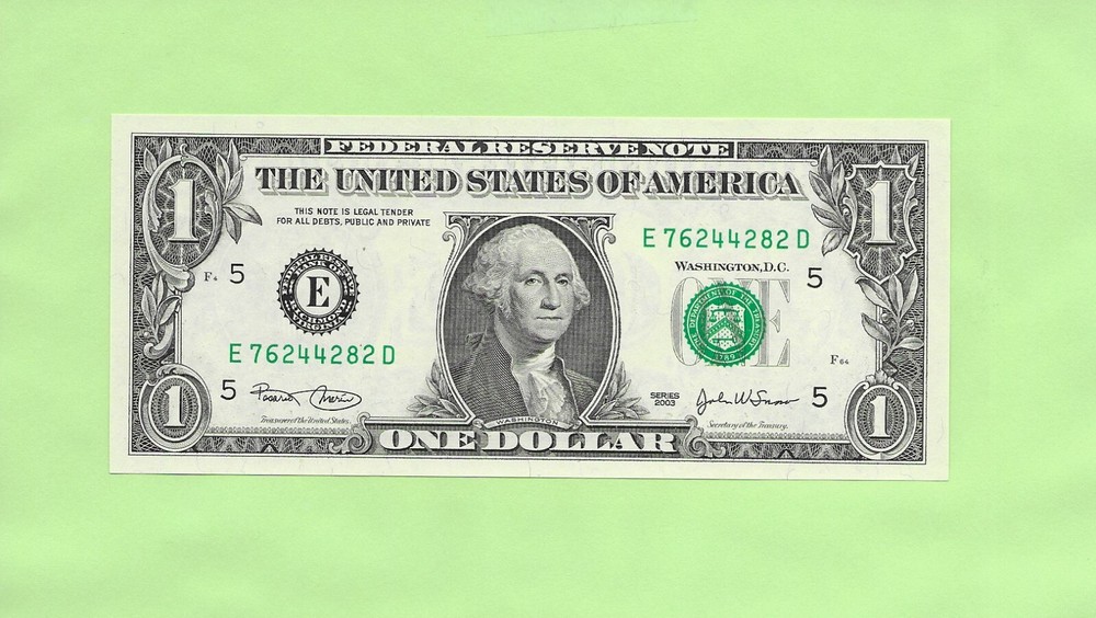 2003 ..UNCIRC $1  E 7624 4282 D .... 2003  $1  E-D     NICE NOTE    FRN