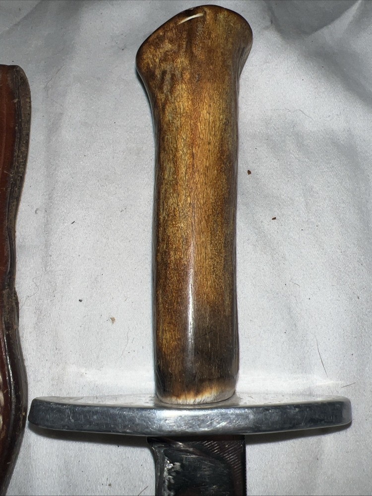 Custom/Homemade Bowie knife Antler Handle needs cap