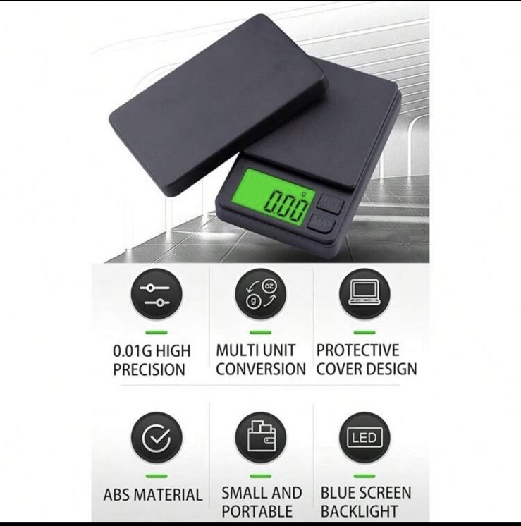 Digital Kitchen Scale High Precision Backlit Display Multi Unit Protective Cover