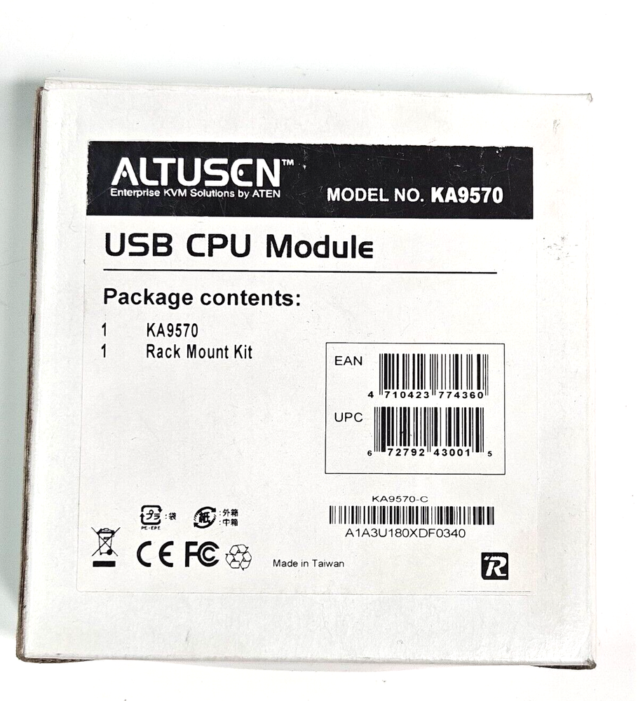 ALTUSCN KA9570 USB CPU MODULE KVM Adapter Cable