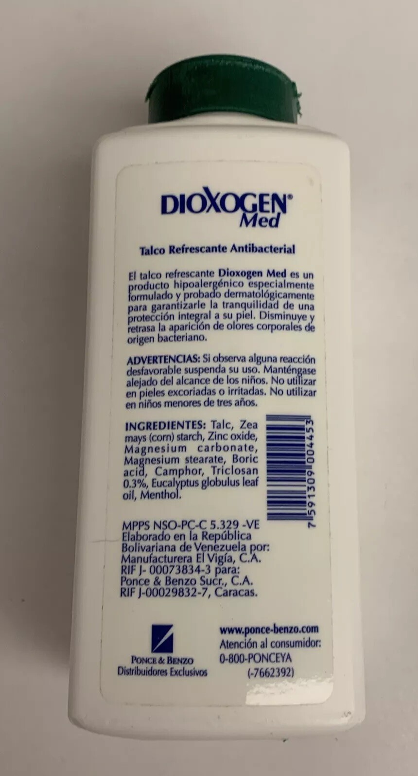 (1) Dioxigen Med Antibacterial Talcum 8.75 Very Rare As Pictured