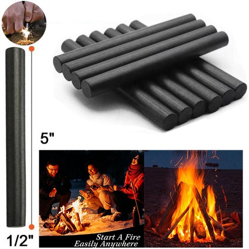 Lot 5 x 1/2" FERRO ROD Fire Starter Outdoor Survival Striker Flint Camping USA