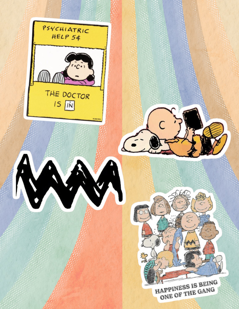 Charlie Brown Peanuts 4pc Sticker Pack