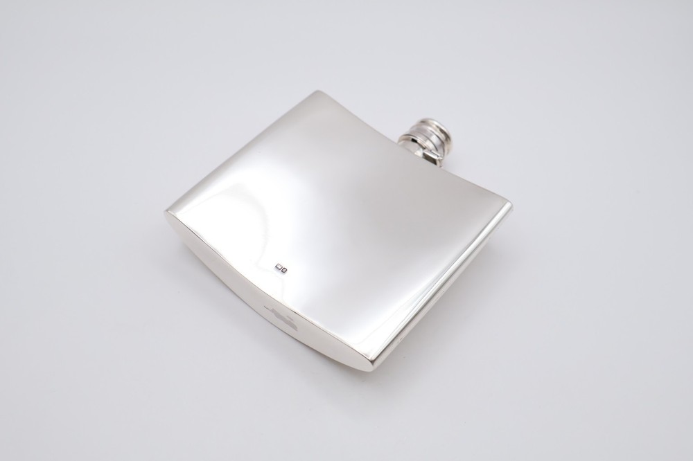 Quality Antique Solid Silver Hip Flask Hallmarked Birmingham 1892