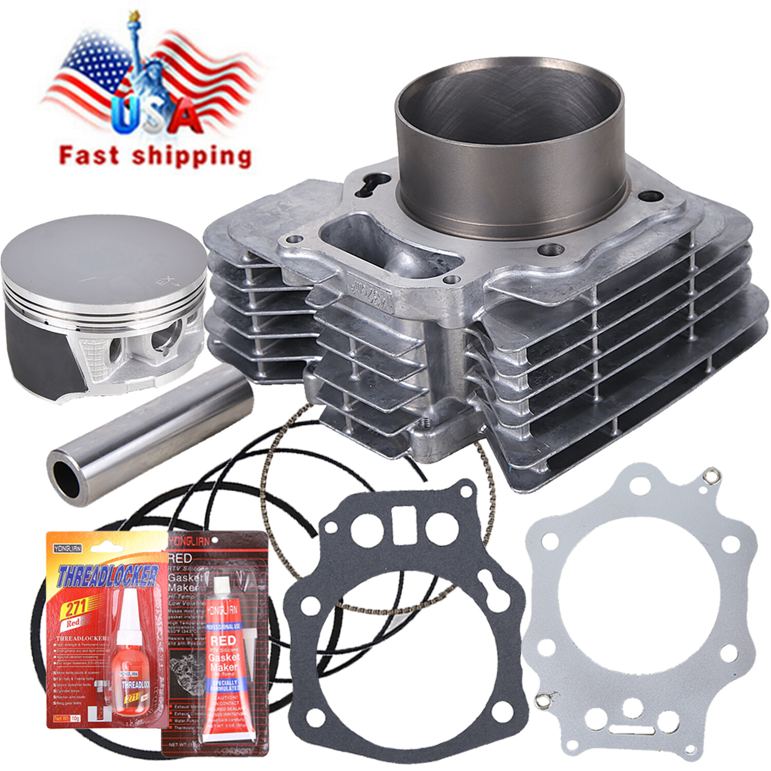 For Honda Foreman 450 Top End Rebuild Kit Cylinder Piston Gaskets 1998-2004