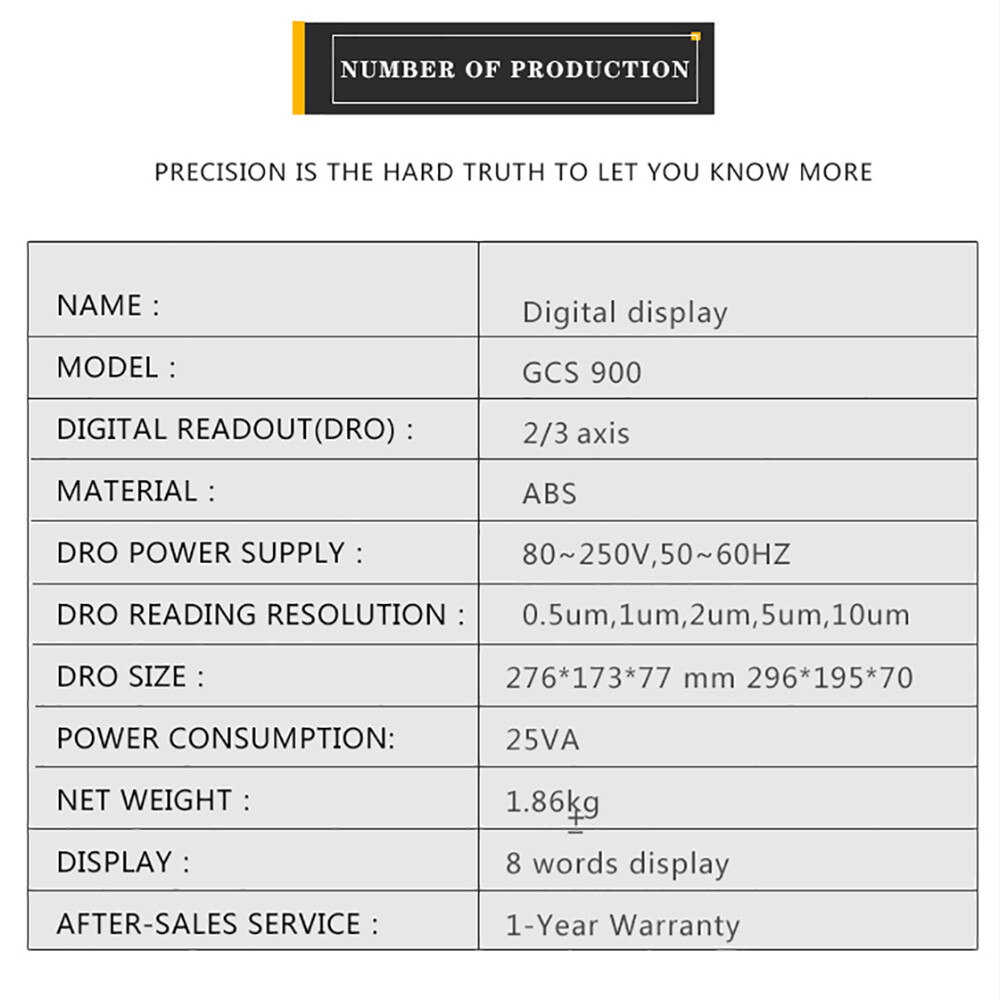 2Axis/3Axis Digital Readout DRO Display Linear Scale Encoder for Mill Lathe US