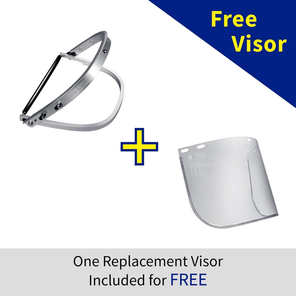 Blue Eagle Aluminum Face Shield Adapter for Cap-Style Hard Hat | Visor Bracke...