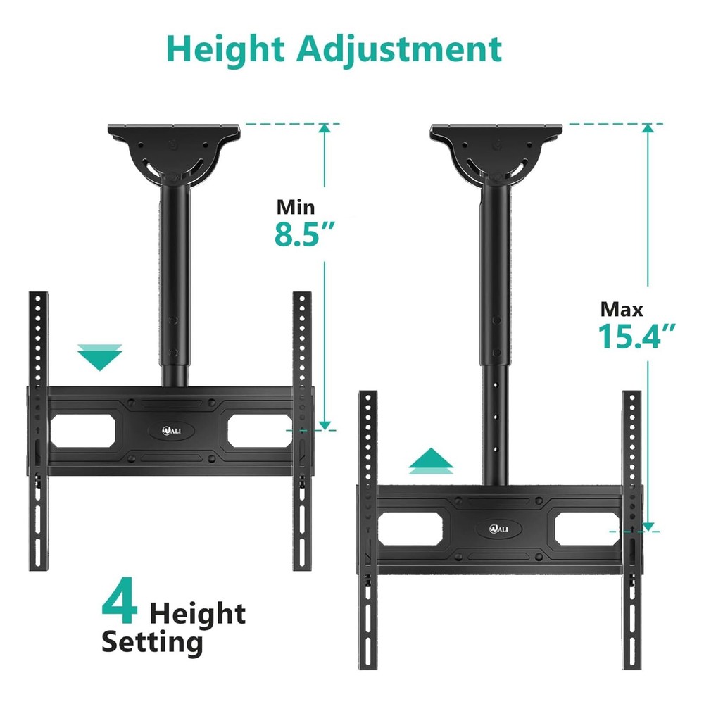 Ceiling Tv Mount Full Motion Adjustable Mount Bracket Fits Most Led Lcd Oled 4k