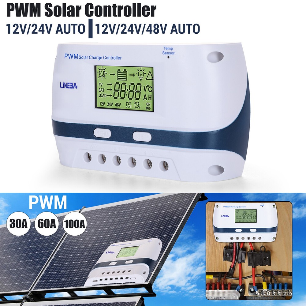 100A 60A Solar Panel Regulator Charge Controller Auto Focus Tracking 12V/24V/48V