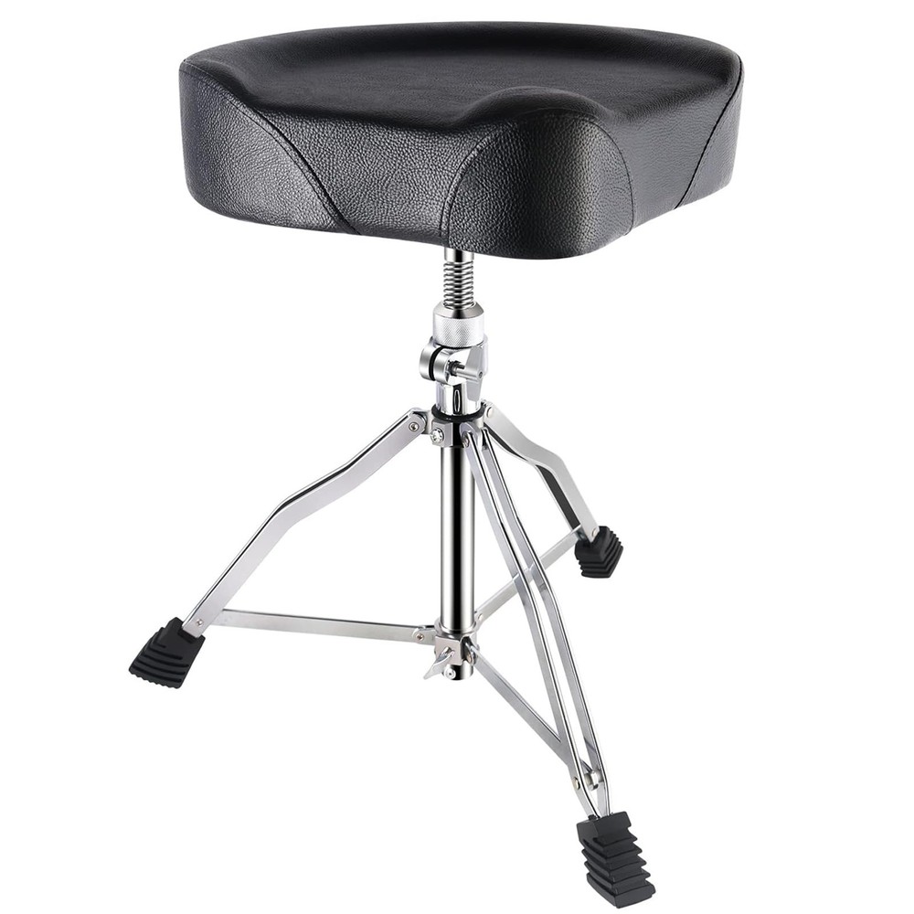 Drum Throne Adjustable Height, Drum Stools Rotatable Padded Motorcycle Style ...