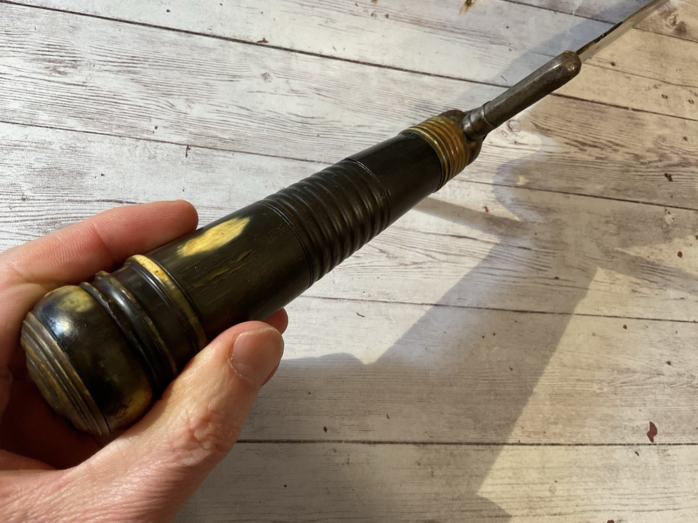 ORIGINAL MASSIVE 1700S ? GERMAN REGIMENTAL BLADE KNIFE