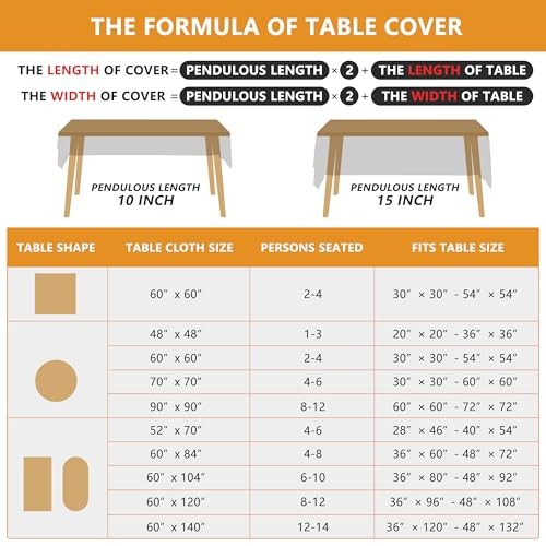 Fall Tablecloth 52x70 Inch Rectangular, Fall Decorations for Home Waterproof