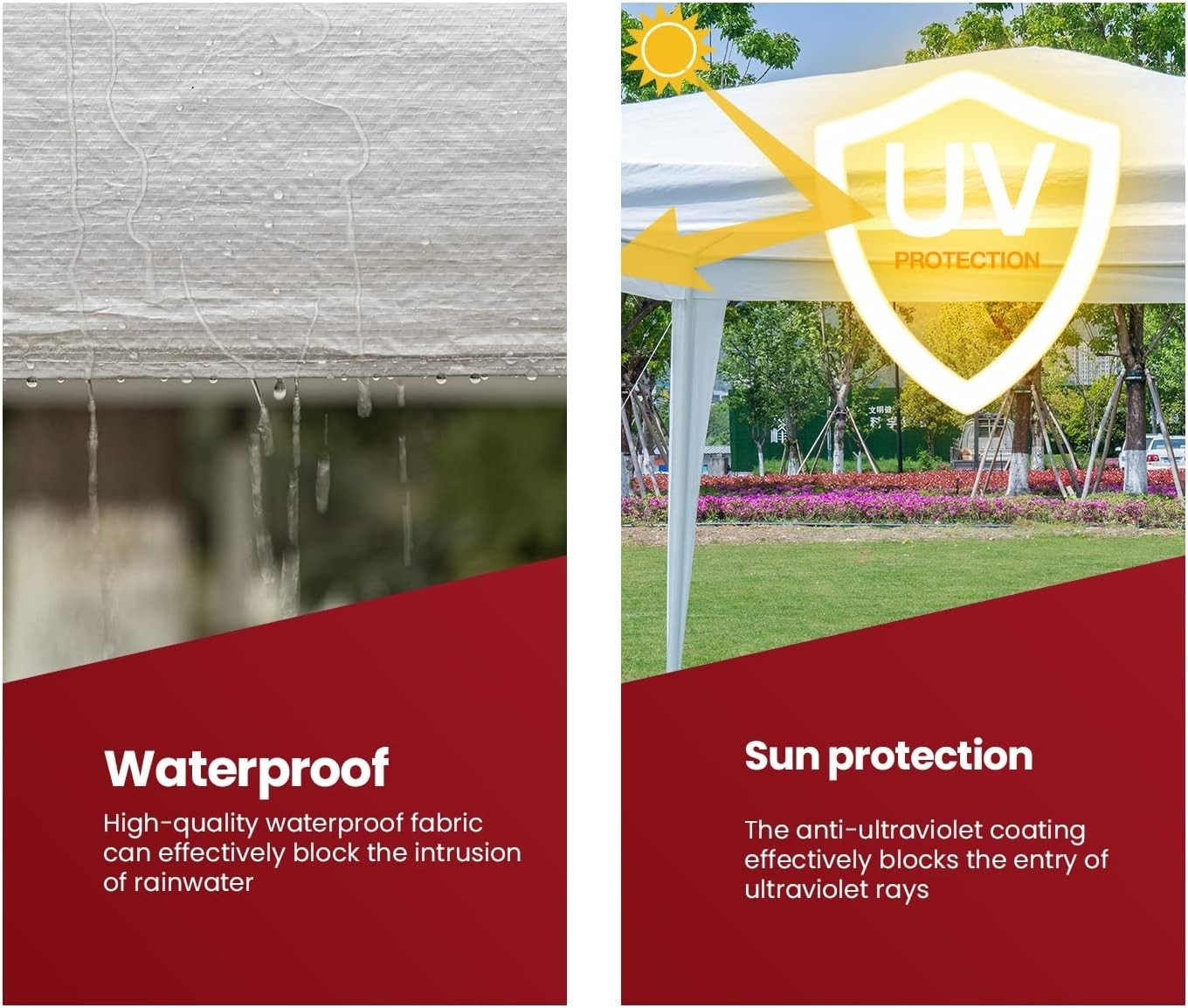 10x10 Gazebo Waterproof Outdoor Canopy Patio Party Tent