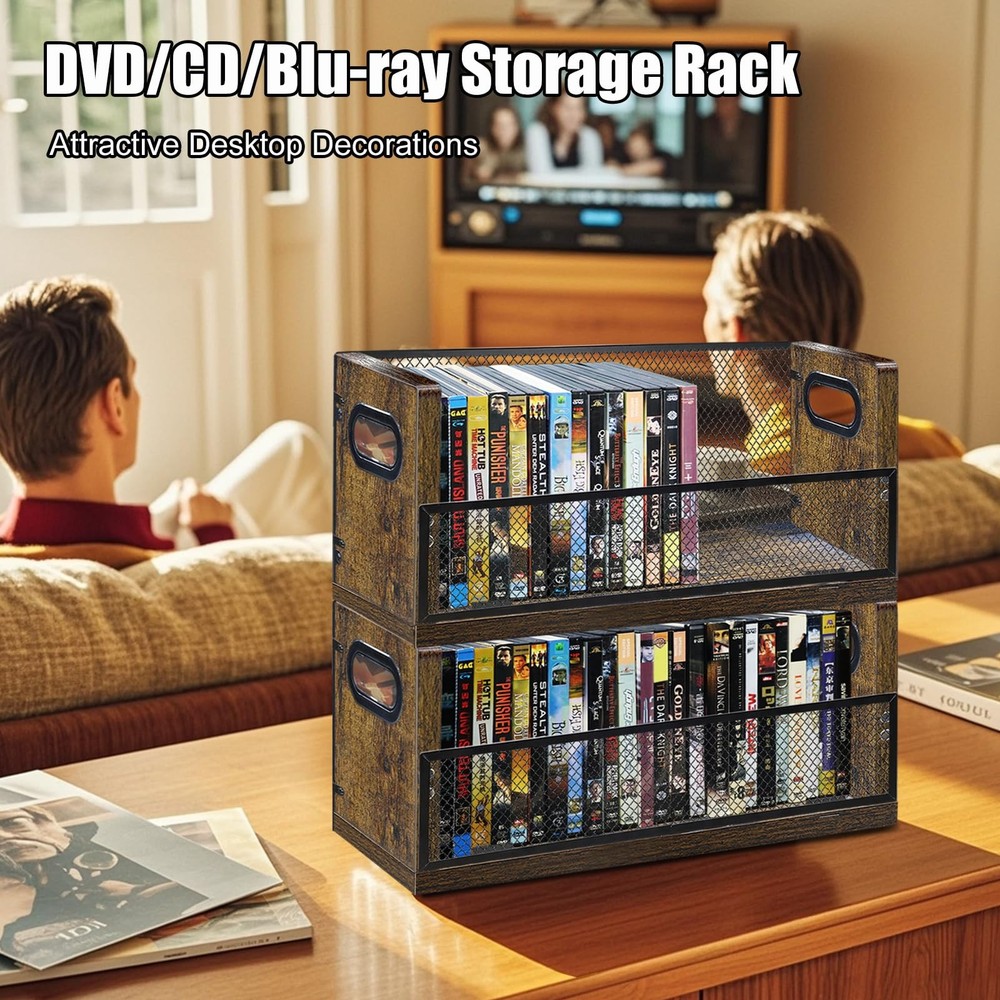 /Blu ray Storage Rack, Shelf Holds Up To 28 Cases, Stackable Tower also Used ...