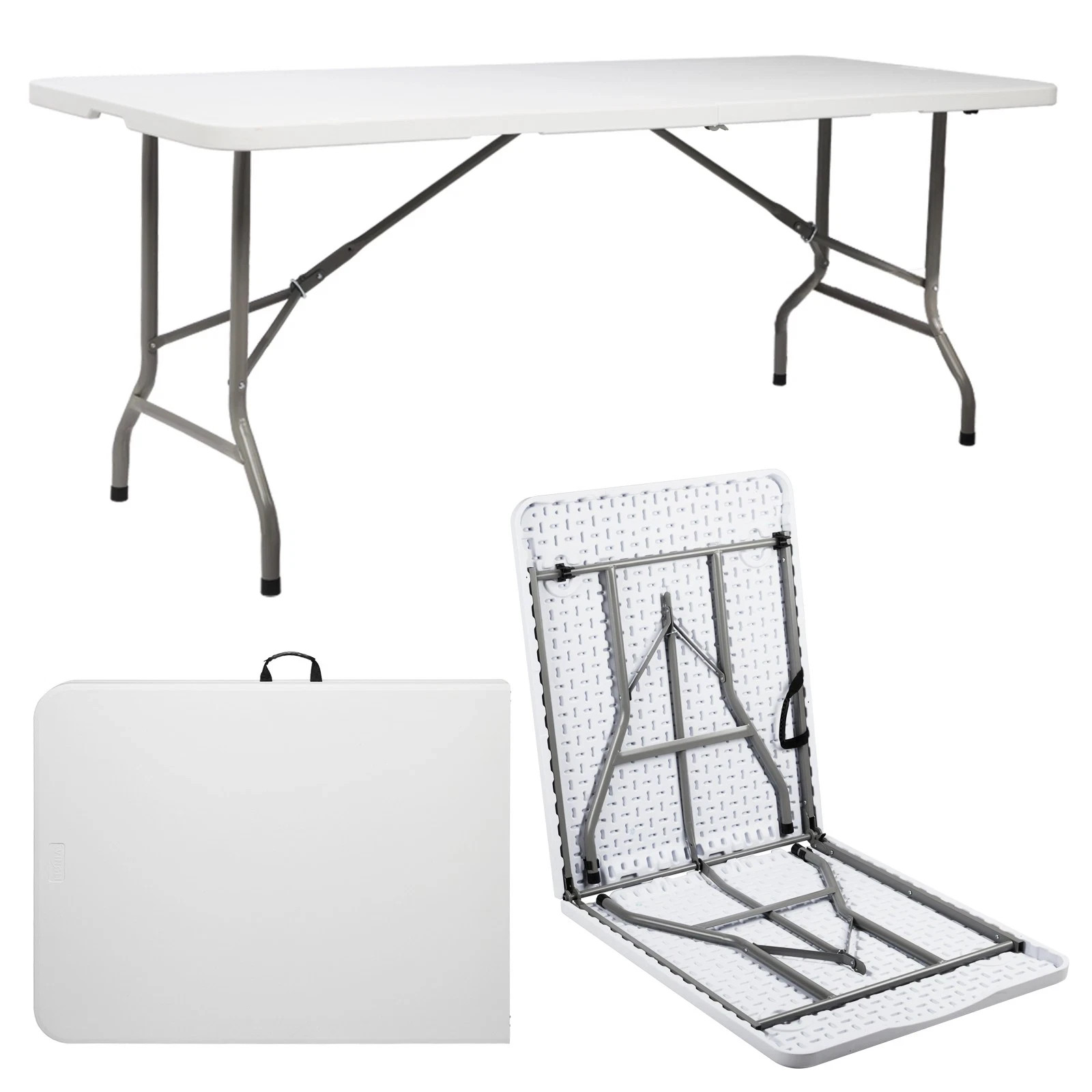 6' Folding Table Portable Plastic Indoor Outdoor Picnic Party Dining Camping Tab