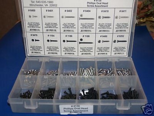 Phillips Oval Head Screw Assortment Kit for Interiors - 380 Pcs
