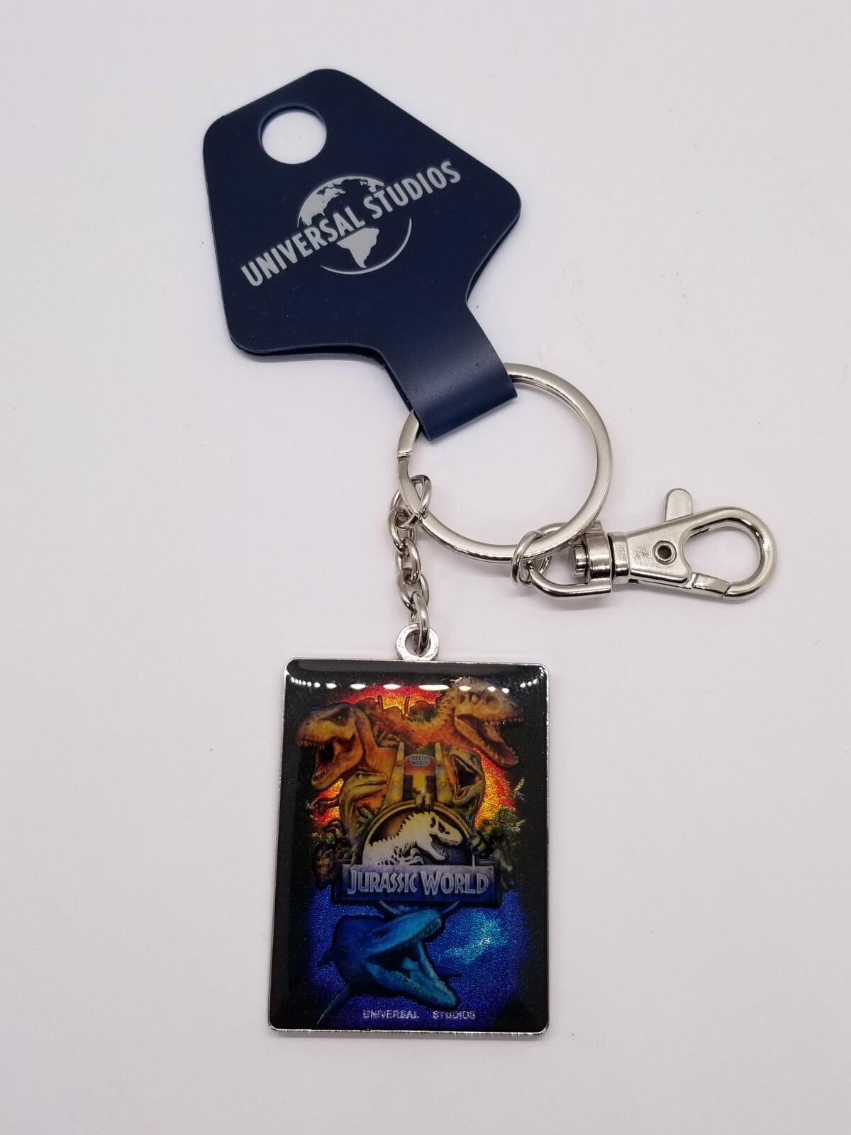 Universal Studios Jurassic World Dinosaur Poster Keychain w/Lobster Clasp New