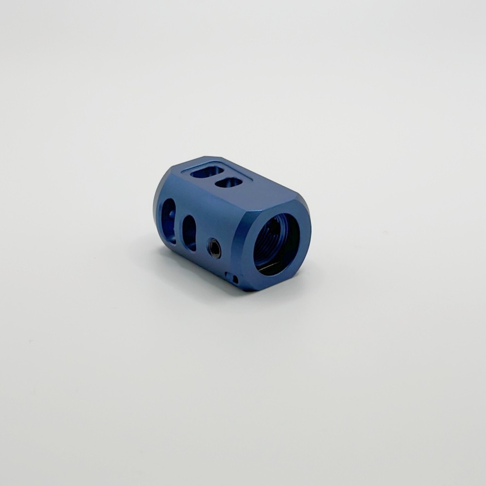 2 PACK BLUE Muzzle Brake Compensator 1/2''x28 TPI For 9mm