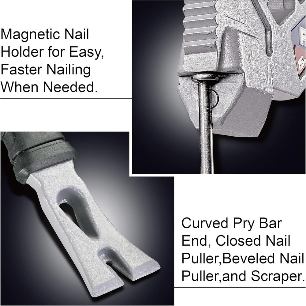 Vaughan 15 Inch Multi-Function Demolition Tool, Hammer, Nail Puller, Multi-Us...