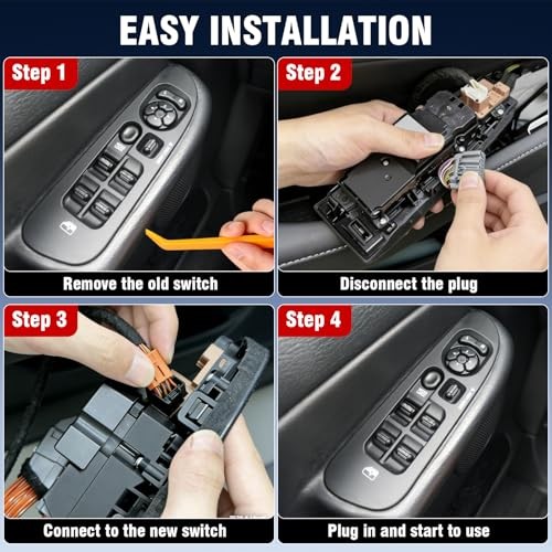 Driver Side Power Window Switch, Door Lock Button Compatible with Dodge Ram