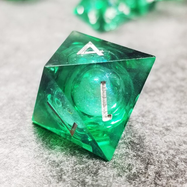 Sage's Forest Souls Liquid Core Sharp Edge Resin Dice Set